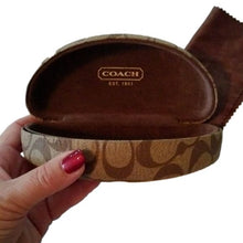 Load image into Gallery viewer, Coach Signature Clam Shell Sunglasses Glasses Hard Case Holder + Cloth
