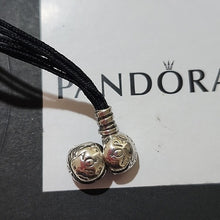 Load image into Gallery viewer, Pandora Multi-strand Black Fabric Bracelet w/ Sterling Silver Clasp - 590715CBK
