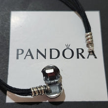 Load image into Gallery viewer, Pandora Multi-strand Black Fabric Bracelet w/ Sterling Silver Clasp - 590715CBK
