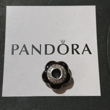 Load image into Gallery viewer, Pandora Coracao De Negro Scalloped Flower Wood + Sterling Silver Charm 790712
