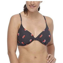 Load image into Gallery viewer, Body Glove Solo Underwire D Cup Bikini Top Swimsuit, Black Watermelon
