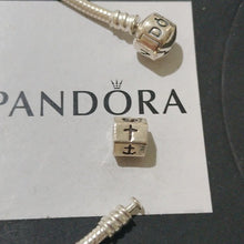 Load image into Gallery viewer, Pandora Sterling Silver 7.0&quot; Starter Bracelet w/Faith, Hope + Love Charm 790119
