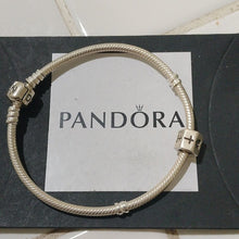 Load image into Gallery viewer, Pandora Sterling Silver 7.0&quot; Starter Bracelet w/Faith, Hope + Love Charm 790119
