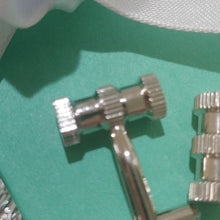 Load image into Gallery viewer, Silvertone Men's Reel Cuff Links
