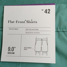 Load image into Gallery viewer, Goodfellow &amp; Co. Linden Flat Front Shorts, Turquoise, 42 Waist

