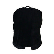 Load image into Gallery viewer, Faux Black Fur Vest, Size Large
