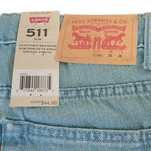 Load image into Gallery viewer, Levi's Big Boys 511 Slim Stretch Denim Blue Jeans, Perlata, 12 Regular 26x26
