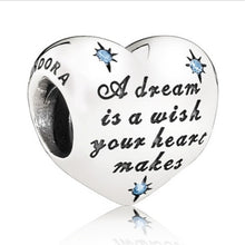 Load image into Gallery viewer, Pandora Retired Sterling Silver Cinderella Dream Heart Disney Charm 791593cfl

