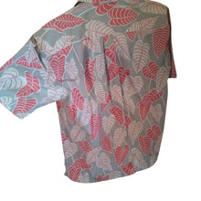 Load image into Gallery viewer, Cooke Street Men's Grey Botanical Hawaiian Shirt,  Size XL
