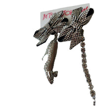 Load image into Gallery viewer, Betsey Johnson Holiday High Heel Shoes Bows Rhinestone Mismatch Drop Earrings
