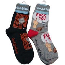 Load image into Gallery viewer, 2 Pair Naughty STFU Eff You Socks Adult Size 5-9
