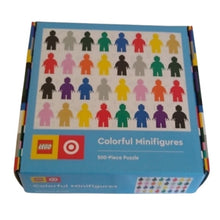 Load image into Gallery viewer, Lego x Target 500 pc. Colorful Minifigures Puzzle

