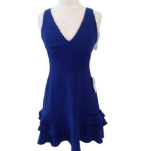 Load image into Gallery viewer, Royal Blue Ruffled Social Dress, Juniors Size 3/4, NWT
