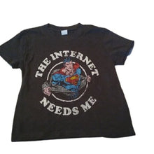 Load image into Gallery viewer, Boy's Superman Character T-shirt, Charcoal Heather, Small 6/7
