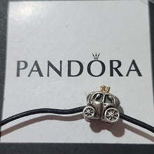 Load image into Gallery viewer, Pandora Sterling Silver + 14K Gold Royal Wedding Fantasy Carriage Bead 790598p
