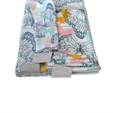 Load image into Gallery viewer, Kassafina Home Collection Pastel Butterflies Bath + Hand Towels, Was…
