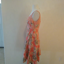 Load image into Gallery viewer, Nine West Coral Floral Midi Dress, Multicolor, size 8
