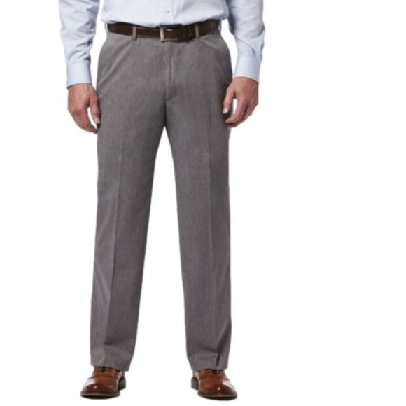 Haggar H26 No Iron Dress Khaki, Slim Fit Dress Pants, Heather Grey, size 36x32