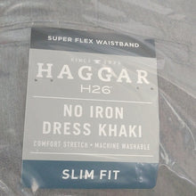 Load image into Gallery viewer, Haggar H26 No Iron Dress Khaki, Slim Fit Dress Pants, Heather Grey, size 36x32
