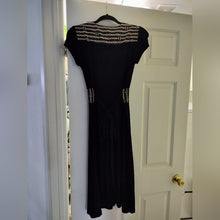 Load image into Gallery viewer, Flair Collection Black with Gold Chain Print Dress, Medium
