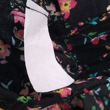 Load image into Gallery viewer, Lily White SAMPLE Short Sleeved button down Top, Black/Pinks, Size Medium
