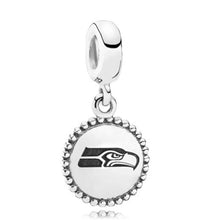 Load image into Gallery viewer, Pandora Sterling Silver Engraved Seattle Seahawks NFL Logo Dangle - USB791169-G128
