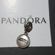 Load image into Gallery viewer, Pandora Sterling Silver Engraved Seattle Seahawks NFL Logo Dangle - USB791169-G128
