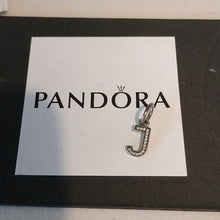 Load image into Gallery viewer, Pandora Sparkling Letter J 791322cz Pendant Charm Silver ALE
