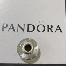 Load image into Gallery viewer, Pandora Ster Silver Mint Green Glitter Murano Engraved Cayman Charm - 791669
