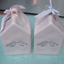 Load image into Gallery viewer, Rae Dunn Mama + Baby Bird Ceramic houses
