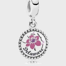 Load image into Gallery viewer, Pandora Sterling Silver Blooming Peach Delaware State Dangle ENG791169_15S
