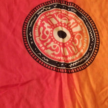 Load image into Gallery viewer, Orange Printed Scoop Neck Long Shift Dress, Size Medium
