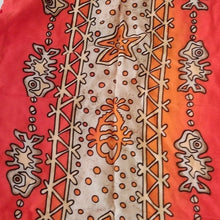 Load image into Gallery viewer, Orange Printed Scoop Neck Long Shift Dress, Size Medium
