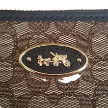 Load image into Gallery viewer, Coach 52574 Signature Jacquard Small Wristlet, Khaki/Brown
