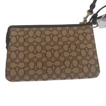 Load image into Gallery viewer, Coach 52574 Signature Jacquard Small Wristlet, Khaki/Brown
