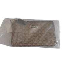 Load image into Gallery viewer, Coach 52574 Signature Jacquard Small Wristlet, Khaki/Brown
