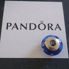 Load image into Gallery viewer, Pandora Murano Blue Bubbles Charm 790695 Sterling Silver 925 ALE
