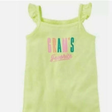 Load image into Gallery viewer, Carter's Gram's Favorite Yellow Sleeveless Romper-size Newborn
