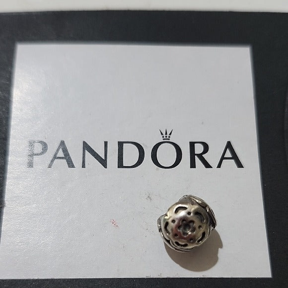 Pandora Sterling Silver Raised Flower Charm 790186