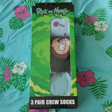 Load image into Gallery viewer, Rick &amp; Morty SLIM FIT Hawaiian Shirt Size XXL + 3 Pair Crew Socks
