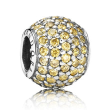 Load image into Gallery viewer, Pandora Sterling Silver Pave Lights Bead with Golden Yellow Zirconia - 791051fcz
