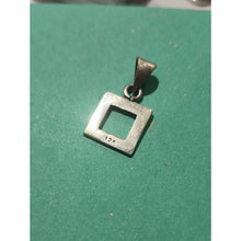Load image into Gallery viewer, Minimalist Square Cutout Pendant in Sterling Silver
