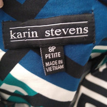 Load image into Gallery viewer, Karin Stevens ZigZag Career Dress, 8 Petite
