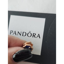Load image into Gallery viewer, Pandora Rose Gold Clasp SS 7.5" Bracelet with Deep Purple Pansy Charm 788777c01
