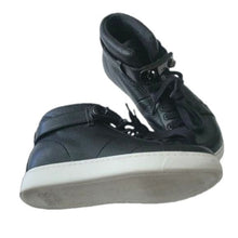 Load image into Gallery viewer, Coach Robby High Top Sneakers, Black Pebble Leather, Size 5.5

