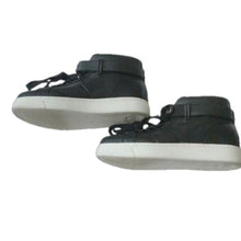 Load image into Gallery viewer, Coach Robby High Top Sneakers, Black Pebble Leather, Size 5.5
