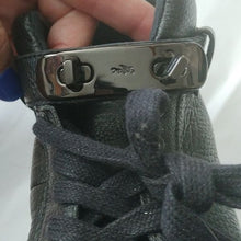 Load image into Gallery viewer, Coach Robby High Top Sneakers, Black Pebble Leather, Size 5.5
