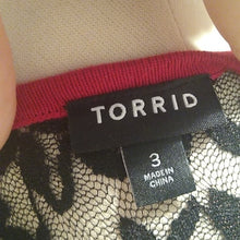 Load image into Gallery viewer, Torrid Long Sleeved Red Sweater w/ Sheer Lace Inset, Size 3 3X

