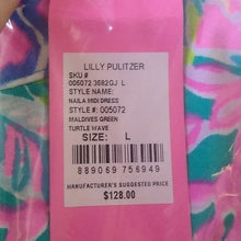Load image into Gallery viewer, Lilly Pulitzer Naila Midi Dress, Maldives Green, size Large
