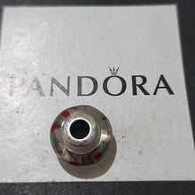 Load image into Gallery viewer, Pandora Retired Sterling Silver Christmas Holly Murano Glass Charm - 791647
